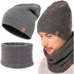 Heyo Klasszikus Férfi Téli Sapka Szett Kétrétegű Kényelmes Csősál Rácsos Heyo (HZ0001)