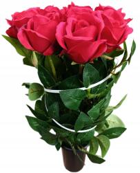  Prémium Vörös Rózsa Csukor! Művirág Vázába, Sírra, Temetőbe (Kwiaty 2.0)