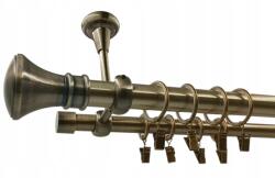 ESTAdeco Függönysín Szett, Mennyezeti, 25+19mm, Antik Arany, 160cm, Monaco (karnisz Sufitowy fi25+19 Złoto Antyk Monaco)