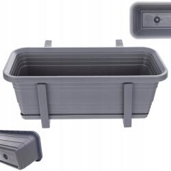 Kadax Erkélydoboz Virágtartó 40cm Fogantyúk Állvány Erkély Korlát (K10025)