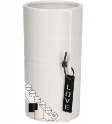 Kadax Kerámia Virágtartó Fehér 18 cm Kerek (K2969)