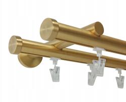 ESTAdeco Apartman Sín Függönysín Alu sárgaréz matt színű, csipeszekkel 20+20 mm 180 cm (Karnisz II 20mm MOSIĄDZ 180cm SZYNA + żabki)