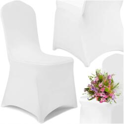  Rugalmas Huzat Bankett Székhez Univerzális Vastag Fehér Teljes (pokrowiec uniwersalny na krzesło)