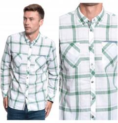 Mustang Férfi ing Mustang Clemens Linen Check M (1009584)