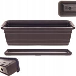 Kadax Erkély Virágtartó Doboz Virágtartó 50cm Mokka Állvány (K10003)