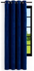 NOW-ART Sötétkék velúr függöny 240x140 cm, készre varrt, egyszínű velvet függöny (5905575589491)