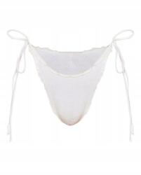 Prettylittlething Fehér Kötött Bikini Alsó Klasszikus Fodros Prettylittlething 36