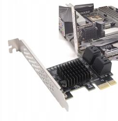  Kártya adapter PCIe 1X 4x Sata 3.0 Serial Ata III 6Gb/s (2612250004011S6F51H)