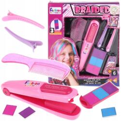  Hajkréta Szett Hajvasalóval Festéshez Színezéshez Melír Készítéshez Tartozékok (MALOWANIE WŁOSÓW)