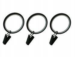 Imperia Deco Békás kerekek Fekete fém Csendes függönykarnishoz fi 25 mm 10 db-os szett (KÓŁKO CICHE 25mm CZARNY MAT KPL10)