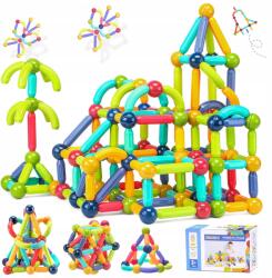  Mágneses építőkockák készlet 61 db-os. Mágneses 3D oktató játék (5907001989332 05907001989332 59070019893320)