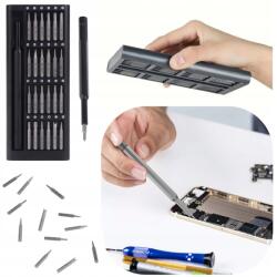 Univerzális Csavarhúzó Készlet Precíziós Szerszám Torx 24 Darabos Bit Készlet (Naprawa okularów, pc, laptopa, zegarka)