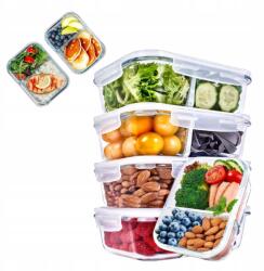 Üveg Tárolóedények 5 db-os Szett. Sütőbe, Mikrohullámú Sütőbe és Mosogatógépbe is Alkalmas (pojemniki szklane 5 sztuk 59020031033040)