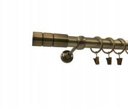 ESTAdeco Függönyrúd fi25mm Antik Arany 160cm Cylinder (karnisz I fi25 Złoto Antyk Cylinder)
