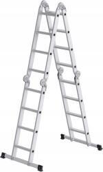 SONGMICS Alumínium létra 16 fokos, 4.3m 4x4 fokos, 6 pozícióban összecsukható (GLT046E01)