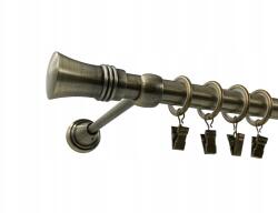 ESTAdeco Fém Függönyrúd Lux 19mm galvanizált Antik Arany 160cm Végváltozatok (karnisz I 19mm Złoto Antyk MIX)