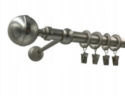 ESTAdeco Fém Függönyrúd Lux 19mm galvanizált Szatén 160cm Végváltozatok (karnisz I 19mm Satyna MIX)