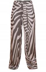 Prettylittlething Zöld Laza Nadrág Zebra Mintás Széles Szárú Prettylittlething 38