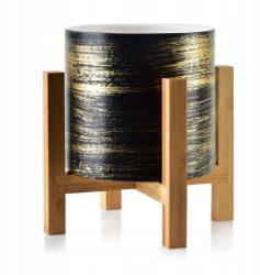 Mondex Dekorációs kaspó állványon Ava, fekete (5905771430481)