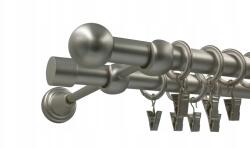 ESTAdeco Függönyrúd Kettős Szatén 19+19mm Golyó Végződéssel 160cm (karnisz II fi19 Satyna KULKA)