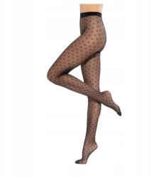 Gatta Mintás harisnya Gatta Dotsy 18 fekete harisnya 20 den Nero 3-as méret