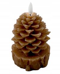 Mondex Nikolao Brown LED-es toboz gyertya 9x15, 5cm (5905771418861)