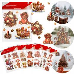 Vergionic 3D karácsonyi matricák ablakra nagy lap mix karácsony Vergionic (8234)