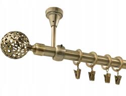 ESTAdeco Fém Függönysín mennyezetre szerelhető 19 mm-es szimpla Antik Arany 180 cm Végválogatás (karnisz SUFIT I 19mm ZŁOTO ANTYK MIX)