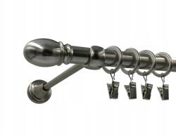ESTAdeco Fém Függönyrúd Lux 19mm galvanizált Nikkel 160cm Végválasztékkal (karnisz I 19mm NIKIEL MIX)