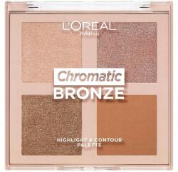 L'Oréal Loreal Chromatic Bronze Highlight Palette paletta 4x bronzer és highlighter (3600523675258)
