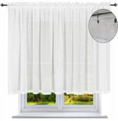 NOW-ART Egyszerű függöny szegéllyel 600x170 szobába, sima, klasszikus függönyök, választható (Firany gotowe dekoracyjne woal L80 6m 8)