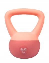 Acra Soft Pvc Kettlebell 1 kg, rózsaszín (05-CXDB612/1)