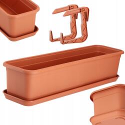 Kadax Erkélyláda 60 cm Virágtartó Állvány Fogantyúk Erkély (K8376)