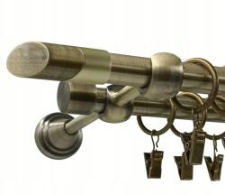 ESTAdeco Függönykarnis Dupla Arany Antik 16+16mm Falco 140cm (karnisz II fi16 Złoto Antyk FALCO)