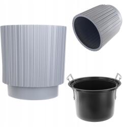 Kadax Virágtartó 40cm Virágtartó Betéttel Műanyag Szürke (K10151)