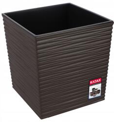 Kadax Virágtartó 30 cm Fedél Betéttel Műanyag Mokka (K3044)