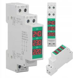 Nobo Feszültségjelző 3 Fázisú Din Ac 60- 450V Digitális (1021230112311)