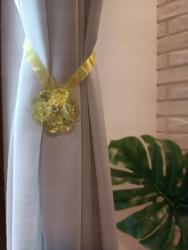 ESTAdeco Mágneses függönyelkötő, 2 db-os szett, Virág mintás, Sárga (klips magnetyczny KWIAT ZÓŁTY KPL2)