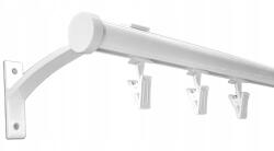 ESTAdeco Alu Apartman Sín Függönysín 20 mm Fehér 180 cm csipeszekkel (Karnisz I 20mm SZYNA ALU + żabki)