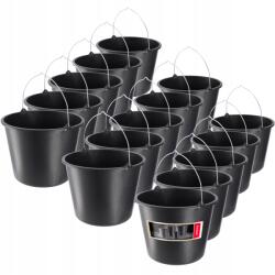 Kadax Építőipari Vödör 12L Gazdasági Műanyag Kerti Erős Vödör 15 db (K455)