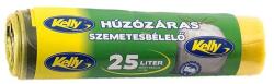 Kelly Szemeteszsák KELLY húzózáras 50x55 cm 25L 15 darabos - tonerpiac