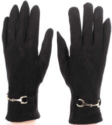  Női mintás kesztyű fém dísszel Fekete