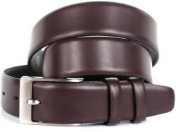  Férfi bőr öv normál csat fényes sötétbarna Bremi 110 cm