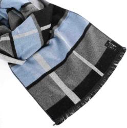  Férfi sál szürke kék kockás 175 x 30