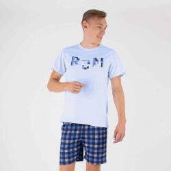  Férfi pizsama rövid 100% pamut "Run" XL