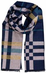  Férfi sál, sötétkék kockás, lengyel termék, Linta