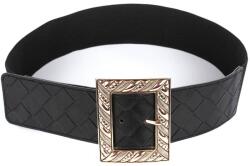  Alkalmi öv, négyszög csattal, rugalmas, 26217 Fekete