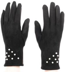  Női kesztyű gyöngyökkel díszítve Fekete