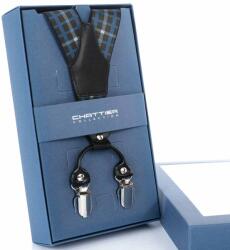  Nadrágtartó Chattier kék-zöld kockás 3, 5 cm