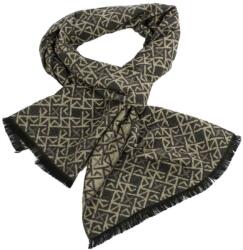  Férfi sál szürke drapp mintás, Linta 32 x 180